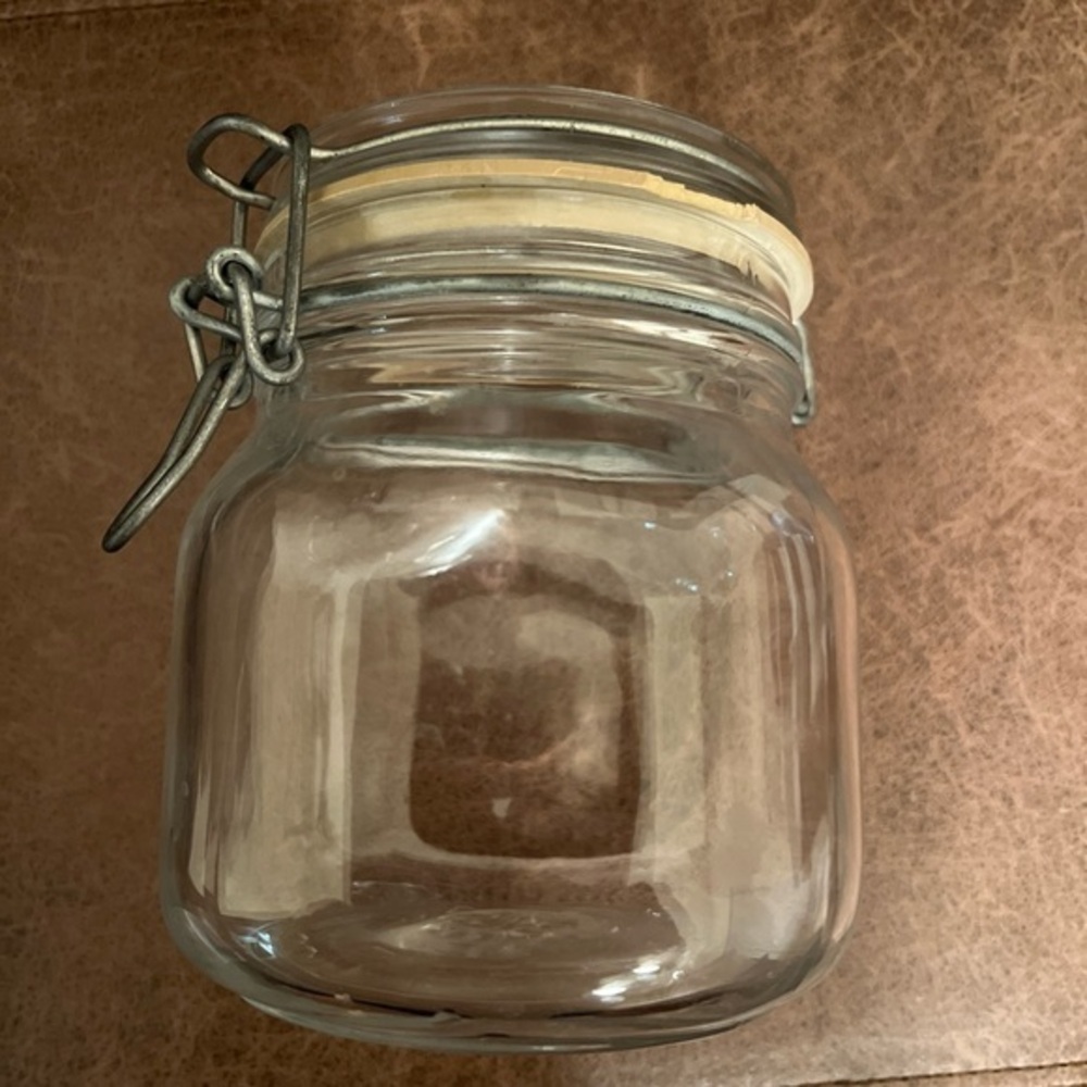 Vintage FIDENZA VITRARIA Per Alimenti Glass Canning Jar Made in Italy Moonshine
